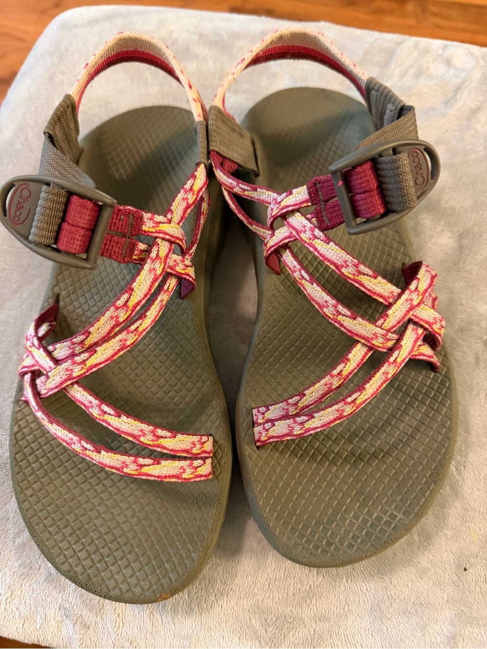 Chaco Z/1 Women's Sandals with Pink/ yellow adjustable Straps